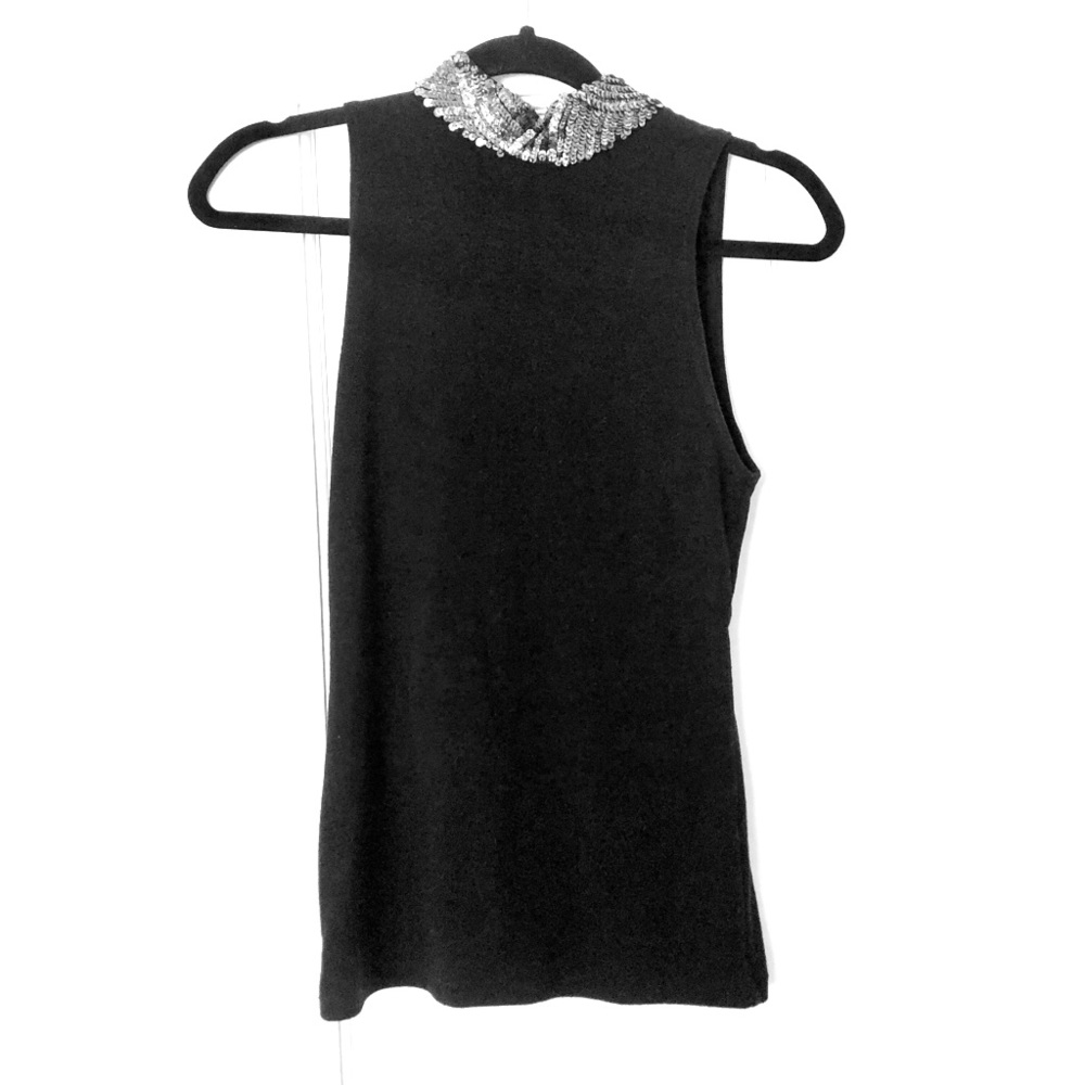 Alice and Olivia open back, sequin neck, top